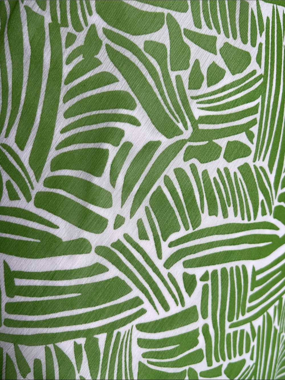 Green Ivory Abstract Brushstroke Print Midi Dress Asymmetrical Hem Size 10/12 - Picture 5 of 9